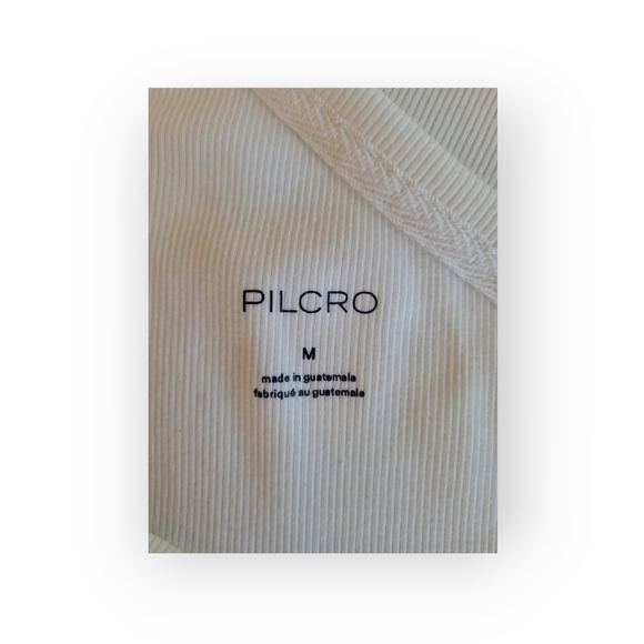 Anthropologie Pilcro Zeda White Ribbed One Shoulder Sleeveless Top Medium NWT - Picture 6 of 13